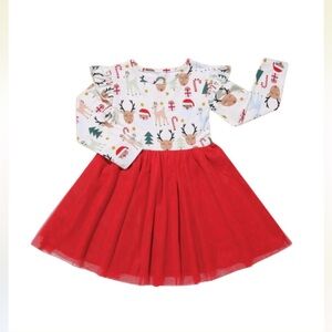 Festive Red and White Holiday Dress